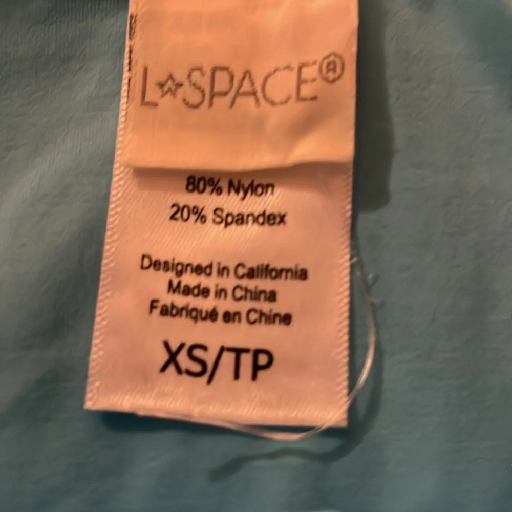 l*space Barlette High Waist Bitsy Cut Swim Bright Teal Blue Bikini‎ Bottoms XS